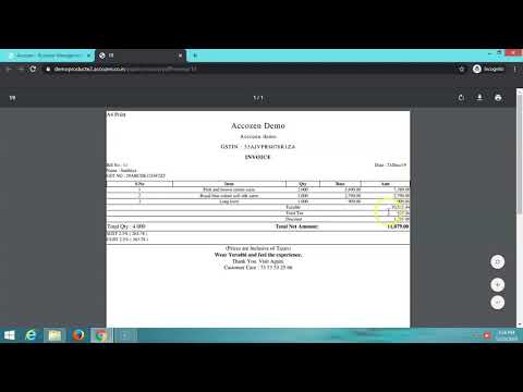 How to create Sales Invoice in Accozen Software?