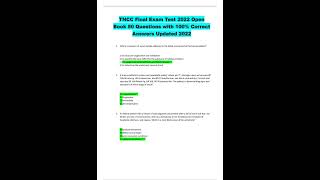 tncc final exam test 2022 open book 50 questions with 100 correct answers updated 2023