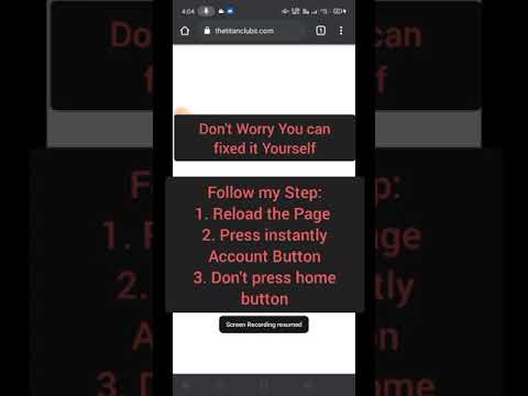 How to solve page blank problem in TITAN CLUBS.