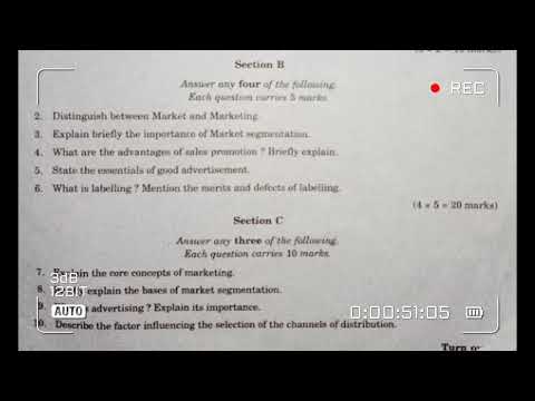 #Degree 1st sem principles of marketing question paper pattern 2022 #model l sem  important question