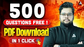 500 Questions FREE! PDF Download in 1 Click | By Kinshuk Bahlan
