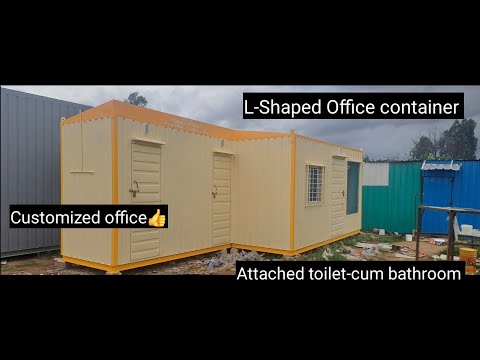 Office Container l 25'x10'x8.5' l Attach Toilet Cum Bathroom & Urinal l At Low Price  #trending