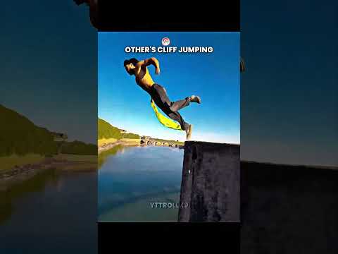 cliff jumping🤫 #shortsvideo #trollface #troll #edit