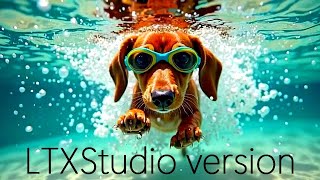 i copy prompt from swimming dog short demo VEO 2 Google DeepMind to LTX Studio & this is the effect
