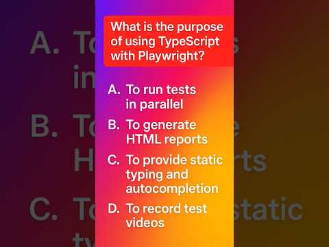 MCQ on Playwright Automation Testing | Quiz for QA Testers #shorts #playwright