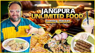 Street Food At JANGPURA | Malai Tangdi, Mutton Seekh Kabab, Chicken Momos, Garlic Chicken, Mughals
