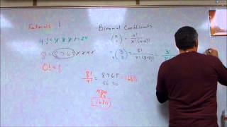 Math 107 problem 5 dealing with Factorials and Binomial Coefficients