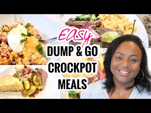 EASY DUMP AND GO CROCKPOT MEALS | 4 WEEKNIGHT MEAL IDEAS