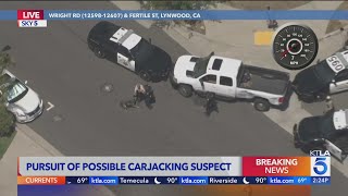 K9 cop takes down carjacking suspect after SoCal police chase