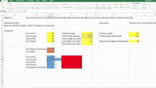 Linear Programming Using Excel's Solver