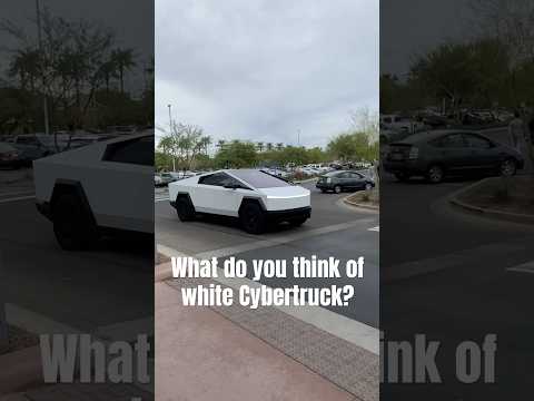 White Cybertruck Tesla| spotting plane white Tesla. What do you think guys?