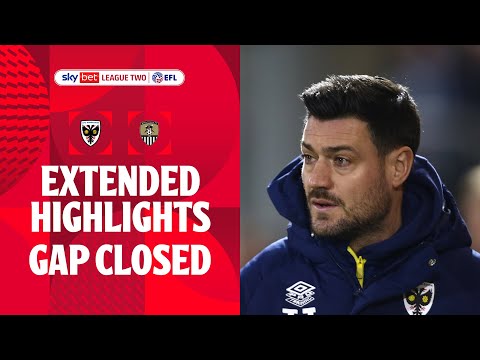 GAP CLOSED! | AFC Wimbledon v Notts County extended highlights