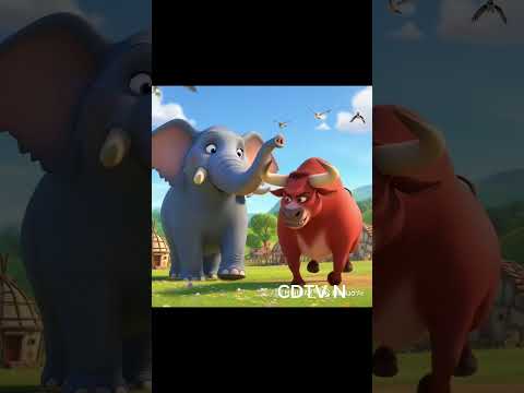 Elephant and cow|elephant carton|cow carton|#cow #elephant #youtubeshorts #foryou #animals