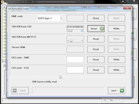 BMW ISN READ WRITE BY OBD Abritus Commander www.diagnoza.ro