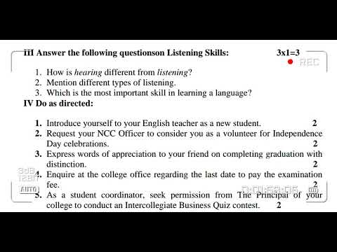 #Degree 1st sem english question paper pattern 2022 #model l sem english paper Kannada