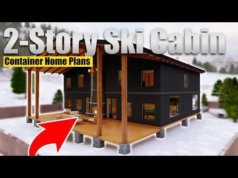 Stunning 2-Story Shipping Container Ski Cabin: 4000 sqft, 5 Bedrooms & Game Room!