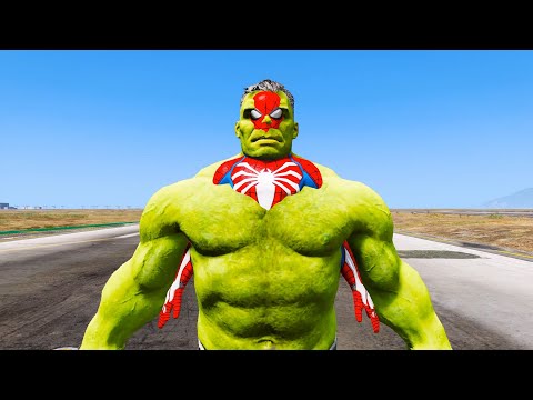 GTA V Action Spider Hulk Takes Down Thanos & Venom!