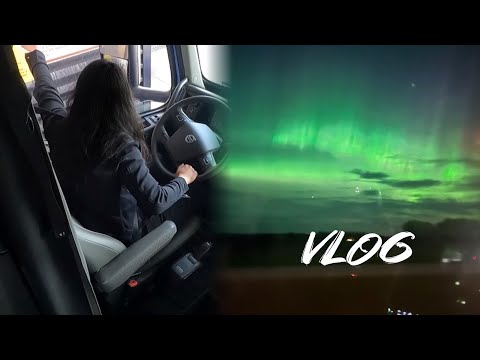 Vlog 北美卡车司机 极光与夕阳
