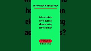 Hover over an element using action class #testspectrum #2025