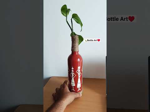 My bottle art collection ♥️#bottleart #art #diy #planterideas #planter #moneyplant #artwork #love