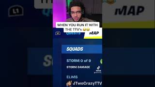 When Everyone is a TTV in Your Random Squad in Fortnite Chapter 3!! 😂 #shorts
