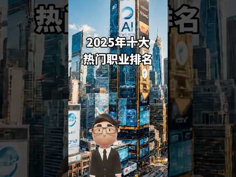 2025年十大熱門職業排名 #熱門職業