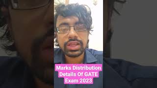 Marks Distribution Details Of GATE Exam 2023 #shorts #exam #marks #calculus #probability #matrix