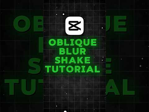 Oblique Blur Shake Tutorial 🤩 | Capcut Tutorial | #tutorial #capcuttutorial