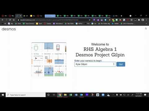 Desmos Project Introduction How to Login