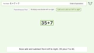 Master Order of Operations: Solve 5(7)+7 Step by Step!