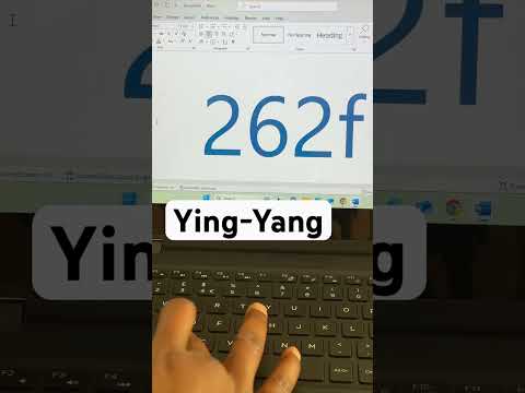YING-YANG for Harmony. The ying-yang symbol using a #shortcut| #unicode