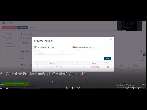 BETs ERP | 23 - Complete the Production | Manufacturing and Production Module