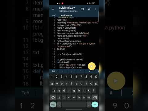 Simple GUI Creation by using Python Tkinter Module