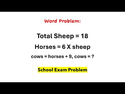 Grade Exam for Schools. Word Problem for Junior Grade Students.