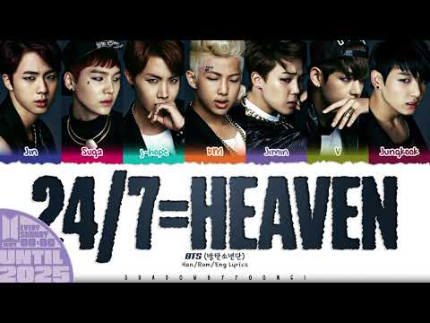 BTS (방탄소년단) '24/7=Heaven' Lyrics [Color Coded Han_Rom_Eng] | UNTIL 2025 #57