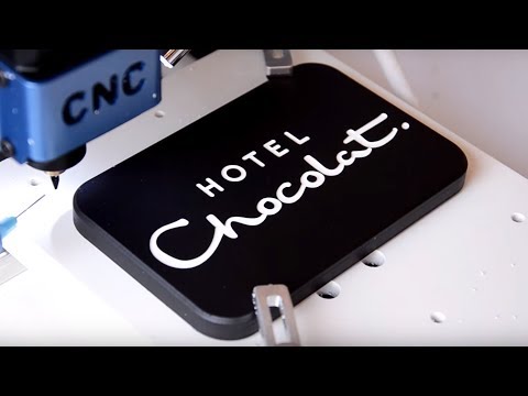 Engraving of the sign to PVC material (double-layer) on CNC Wegstr