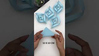 DIY 3D Snowflake Craft / Christmas Crafts / How To Make Paper Snowflake / Paper Crafts #shorts