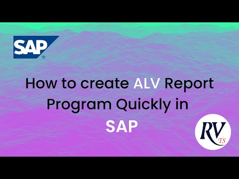 How to create a ALV Report Program Quickly in SAP ABAP