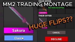 MM2 TRADING MONTAGE #30 (HUGE FLIPS) || EX MM2 TRADER GETS RICH AGAIN