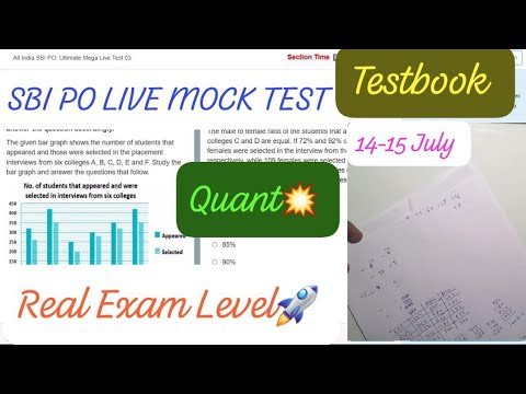 🎯Testbook SBI PO free Live Mock test 📚✍️ | Share your Score 📝👆 | How to attempt mock test 🗒