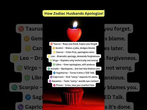 How Zodiac Husbands Apologize! (Hilariously Accurate) #zodiacsign #shorts