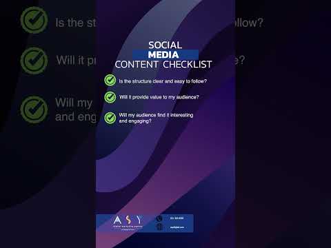 Social media content checklist for you to follow #digitalmarketing #socialmediamanagement