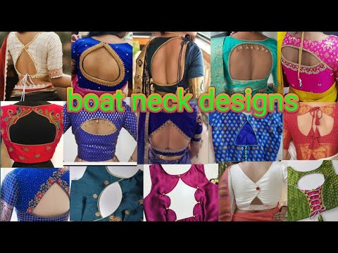 200+ Boat Neck Blouse Design 💞 trendy boat neck design 💞 new trending neck design 💞 latest fashion