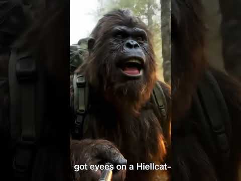 Bigfoot steals a car #bigfoot #hellcat #funny #viral #vlog #bigfootai #ai #bigfootvlog