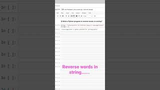2.76 Write a python program to reverse words in a string? #pythontricks #coding