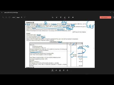 mtp april 2019 consolidation question solution