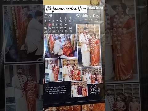 A3 frame Design Size order now,#frames#shortsvideo #couplesgoal #coupleframe #custmized #wedingphoto