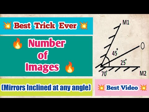 No. Of Images when two mirrors inclined at some angle | Multiple reflection from plane mirror