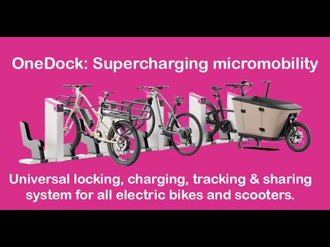 OneDock micromobility charging and docking station product launch