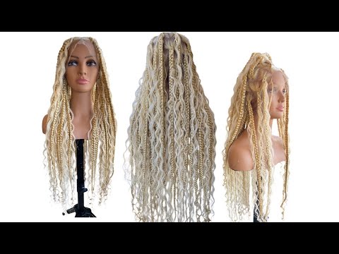 FULL BEAUTIFUL BIG SIZE BOHO KNOTLESS BRAIDED LACE WIG